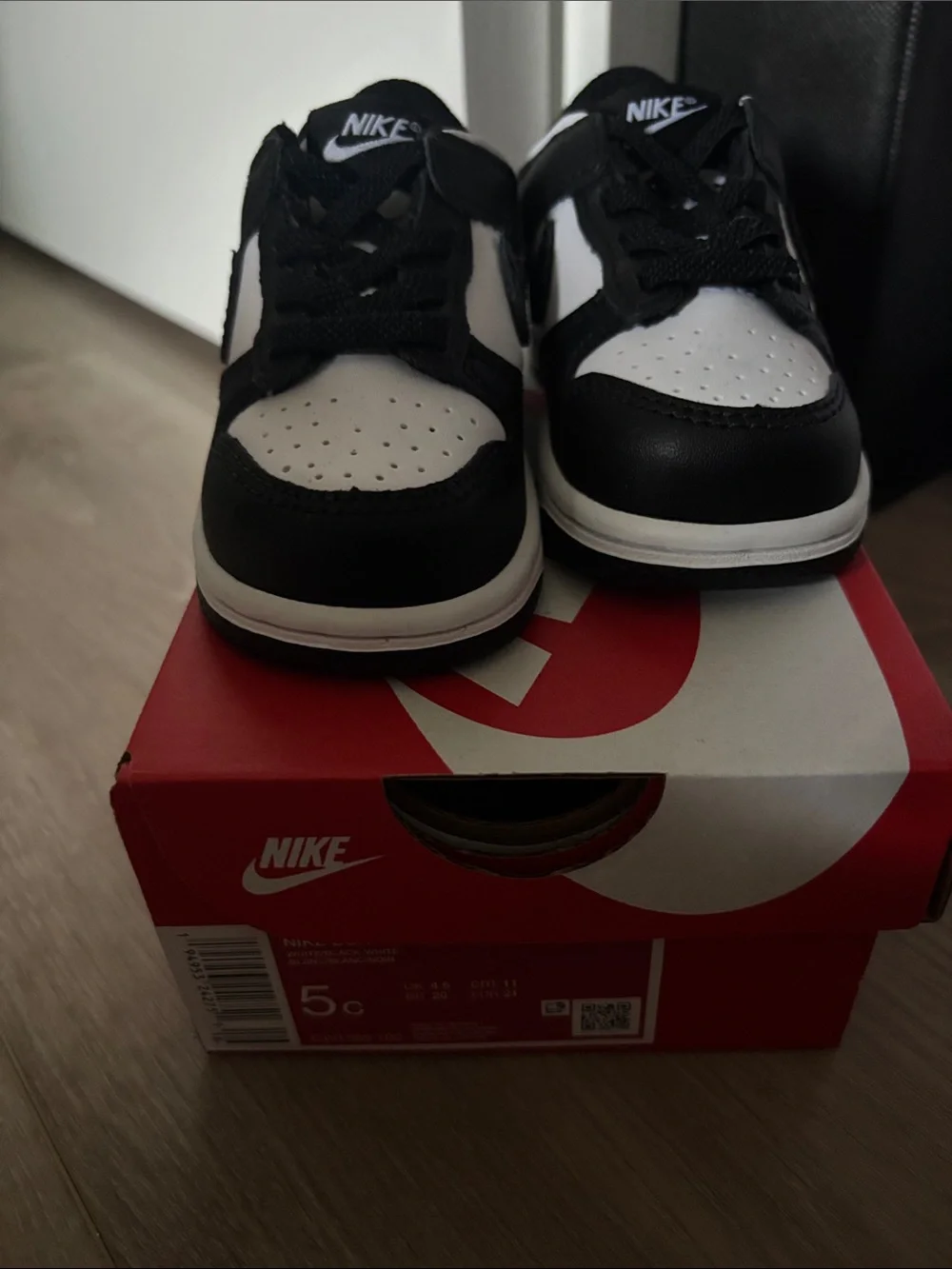Nike Kids Black and White Low-Top Sneakers